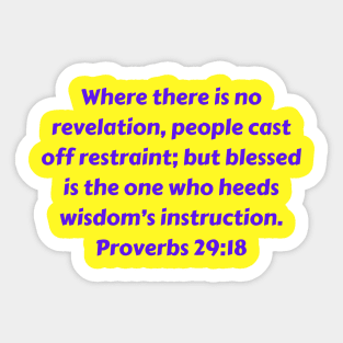 Bible Verse Proverbs 29:18 Sticker